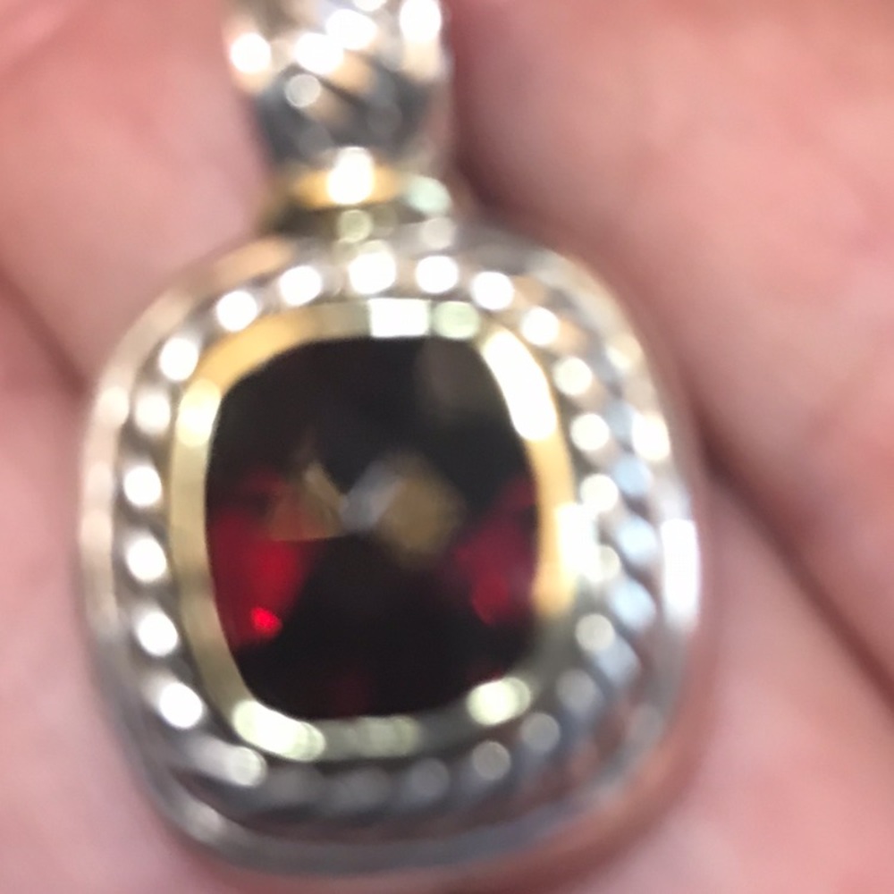 David Yurman large garnet pendant